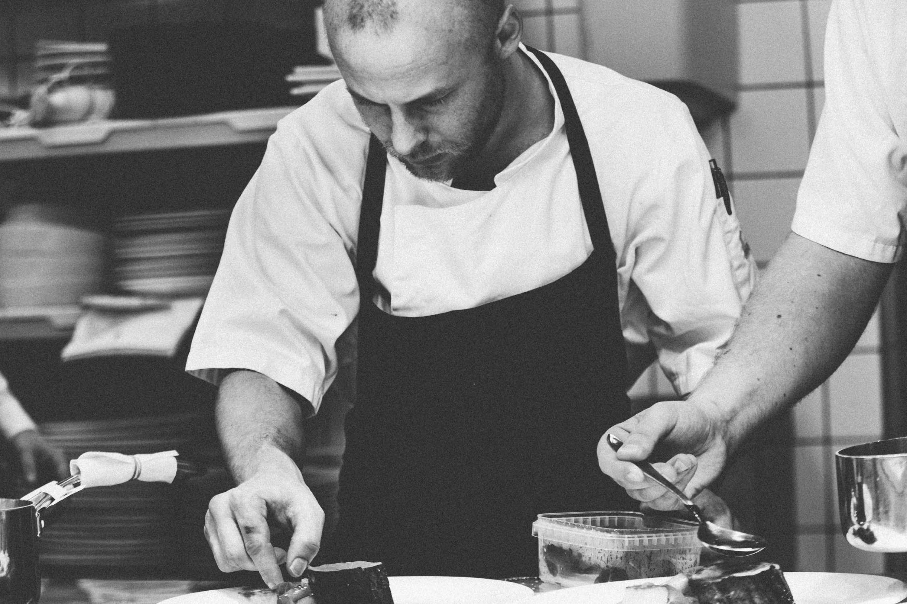 Image of a chef in a kitchen.