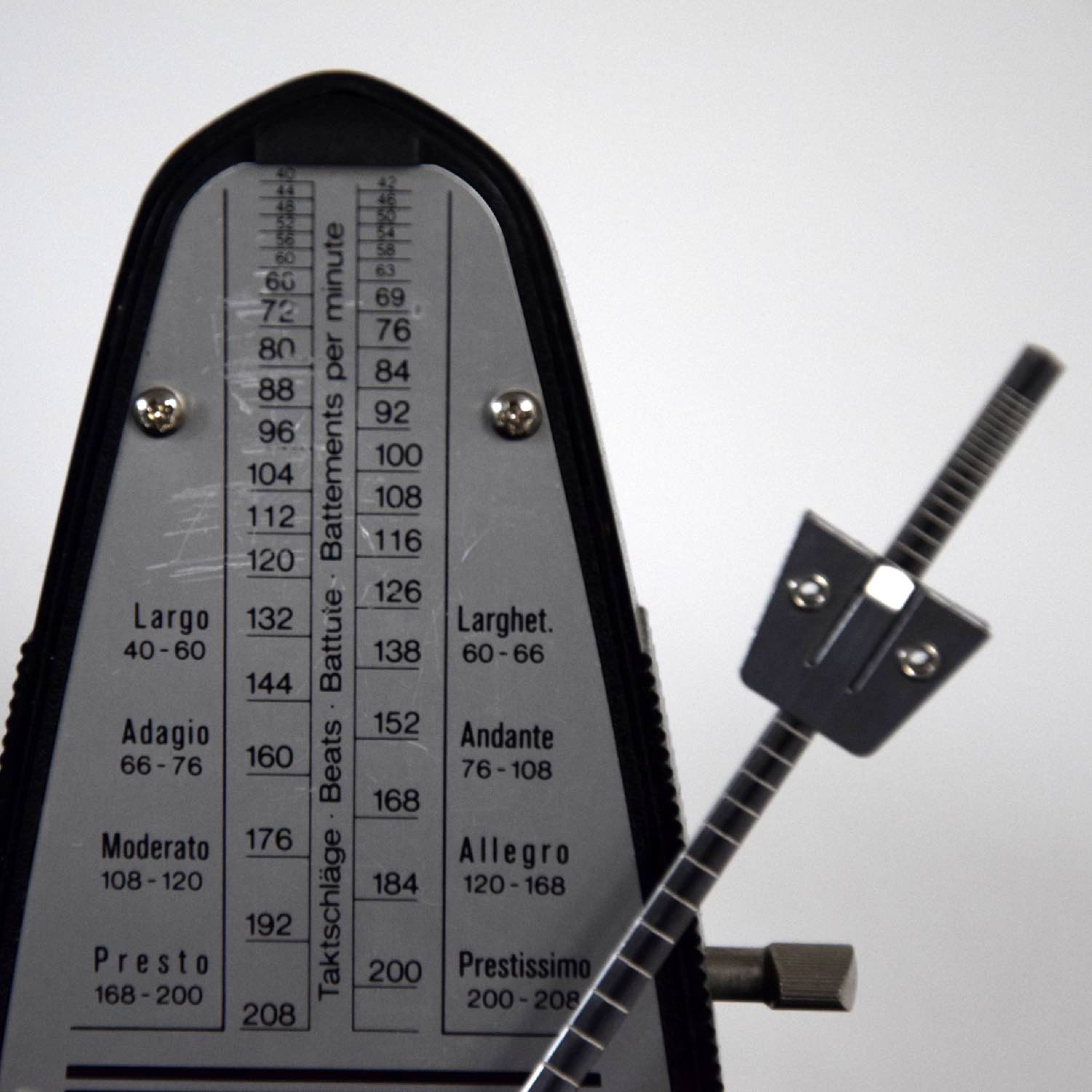 Image of a scale to show tempos.